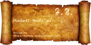Hadadi Noémi névjegykártya