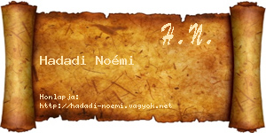 Hadadi Noémi névjegykártya